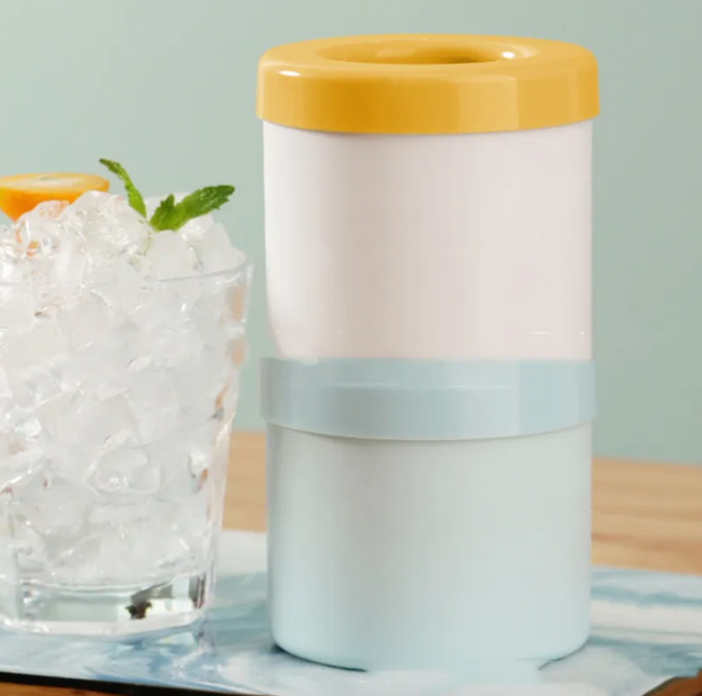 Portable 2-in-1 Ice Bucket and Cube Maker