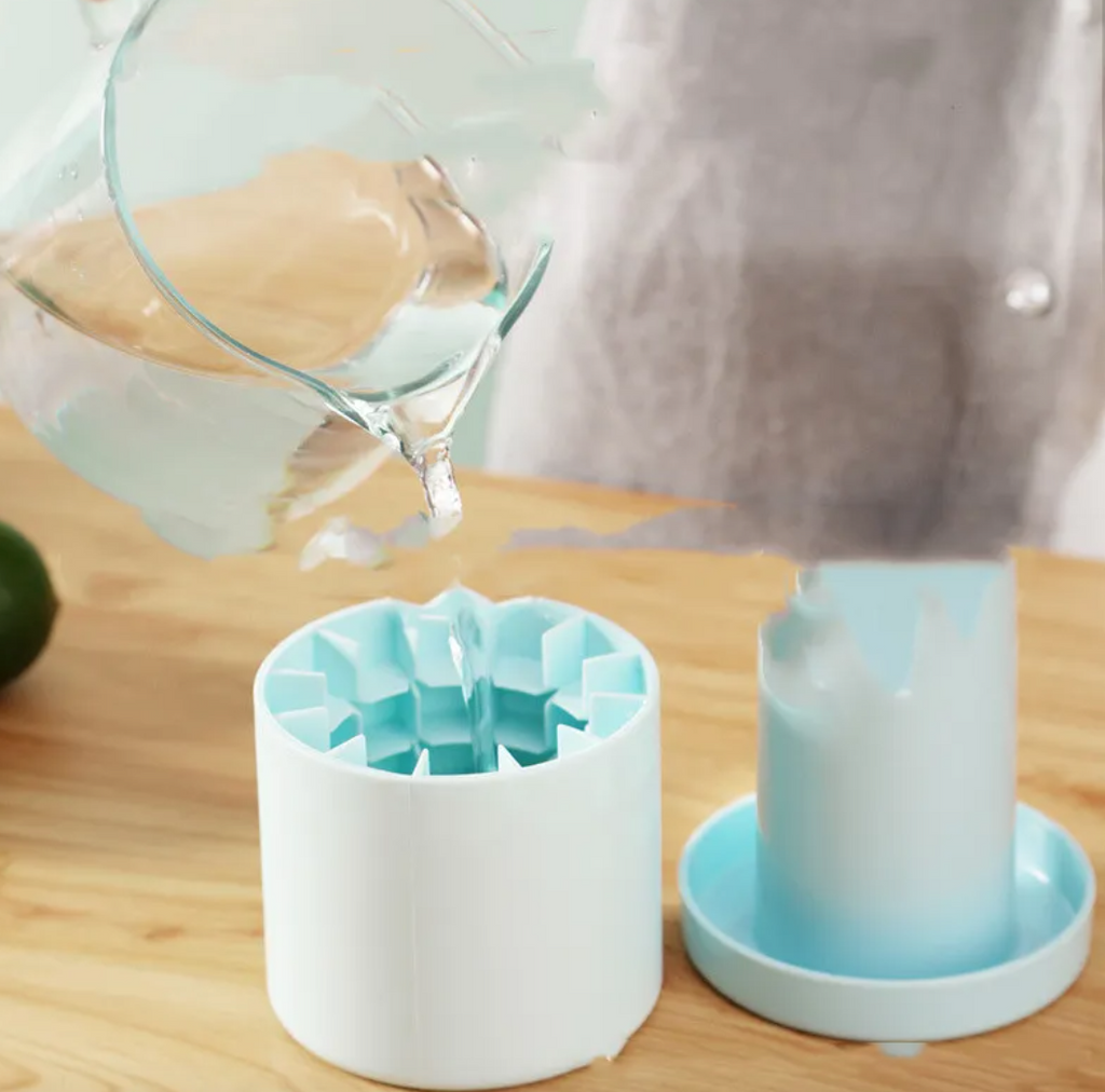 Portable 2-in-1 Ice Bucket and Cube Maker