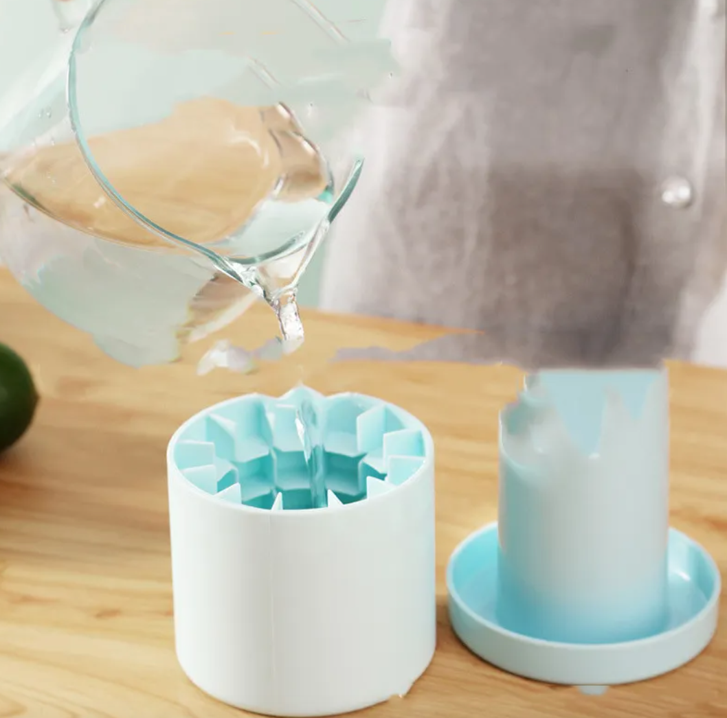 Portable 2-in-1 Ice Bucket and Cube Maker